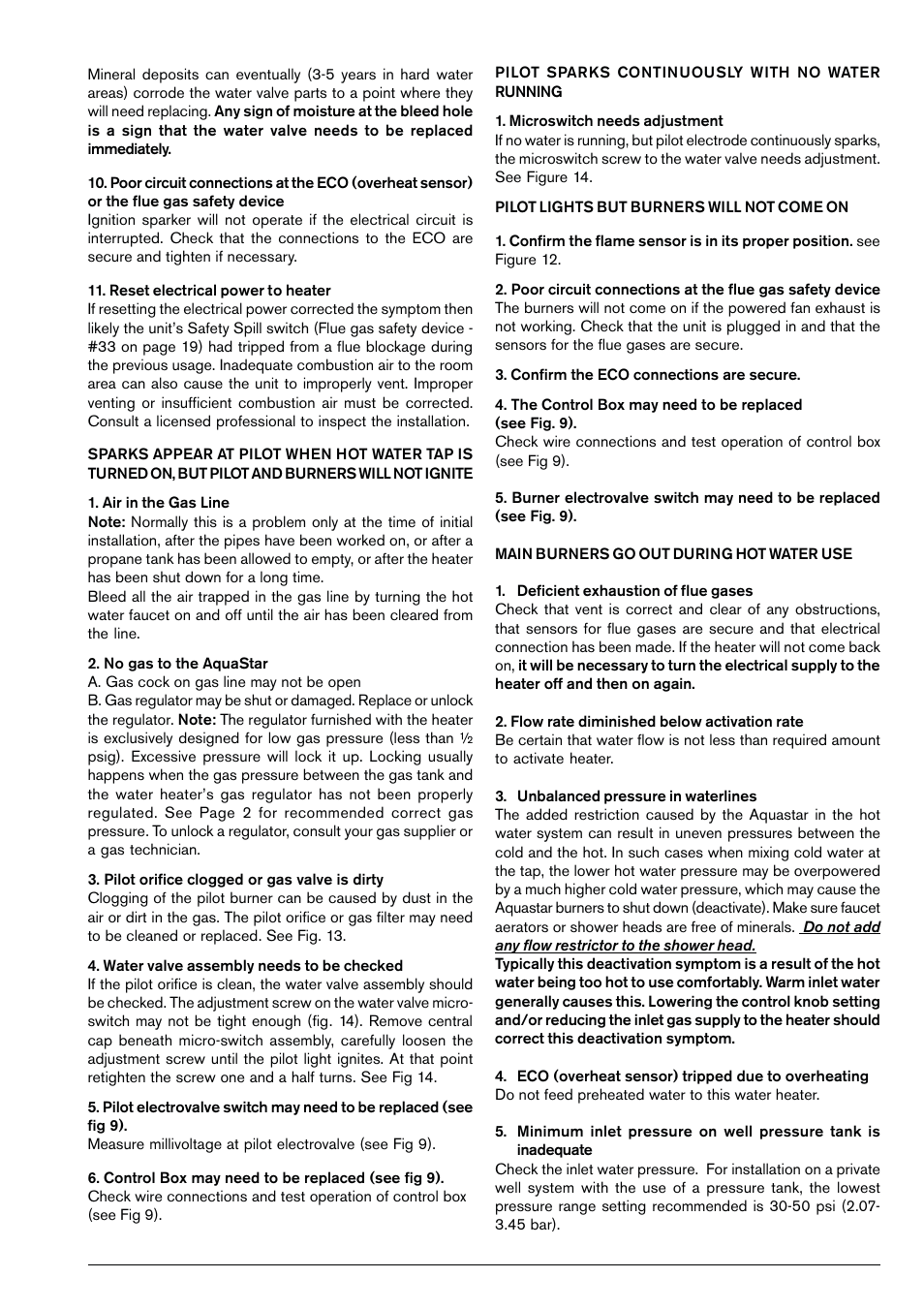 AquaStar 125FX LP User Manual | Page 17 / 24