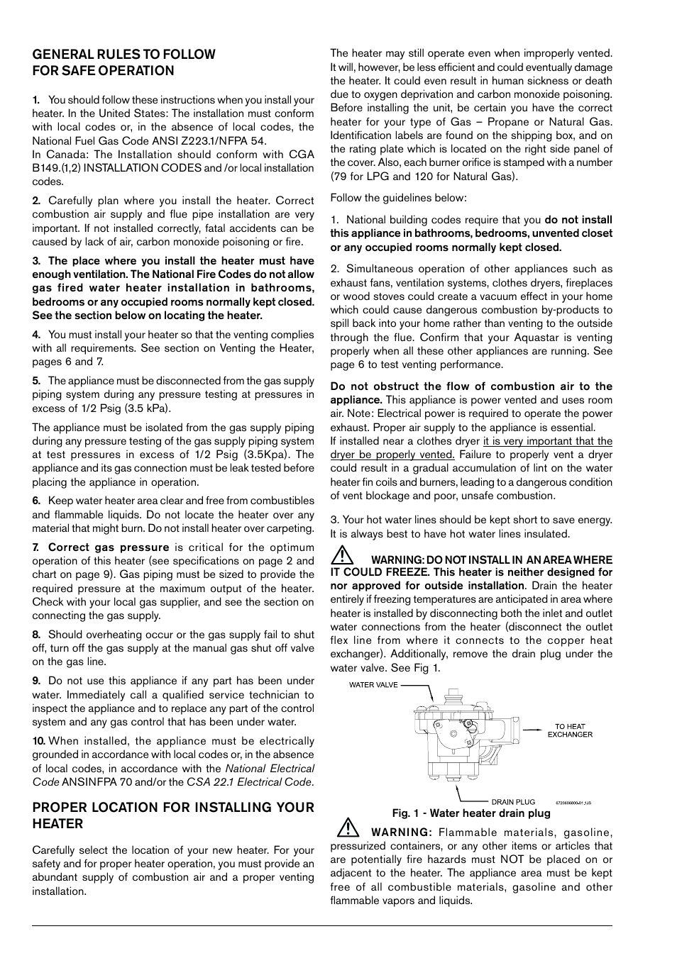 AquaStar 125FX LP User Manual | Page 4 / 24