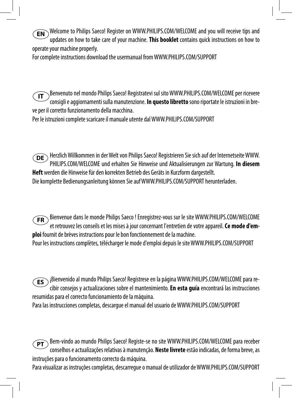 Philips Saeco Intelia Evo Cafetera expreso súper automática User Manual | Page 2 / 56