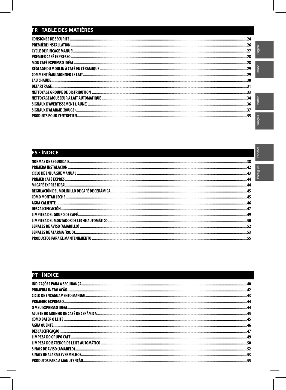 Philips Saeco Intelia Evo Cafetera expreso súper automática User Manual | Page 5 / 56