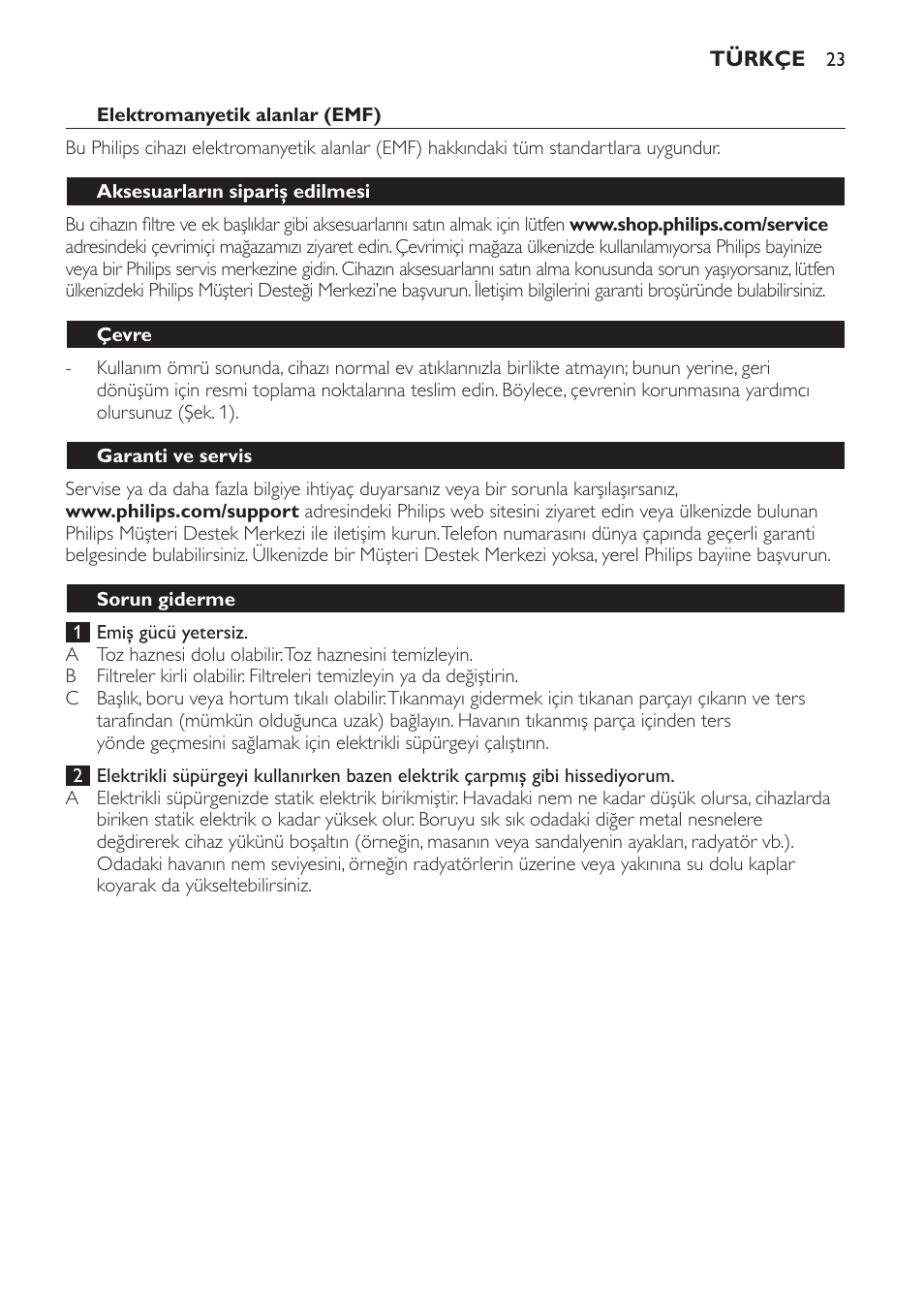 Philips PowerPro Compact Aspirador sin bolsa User Manual | Page 23 / 24