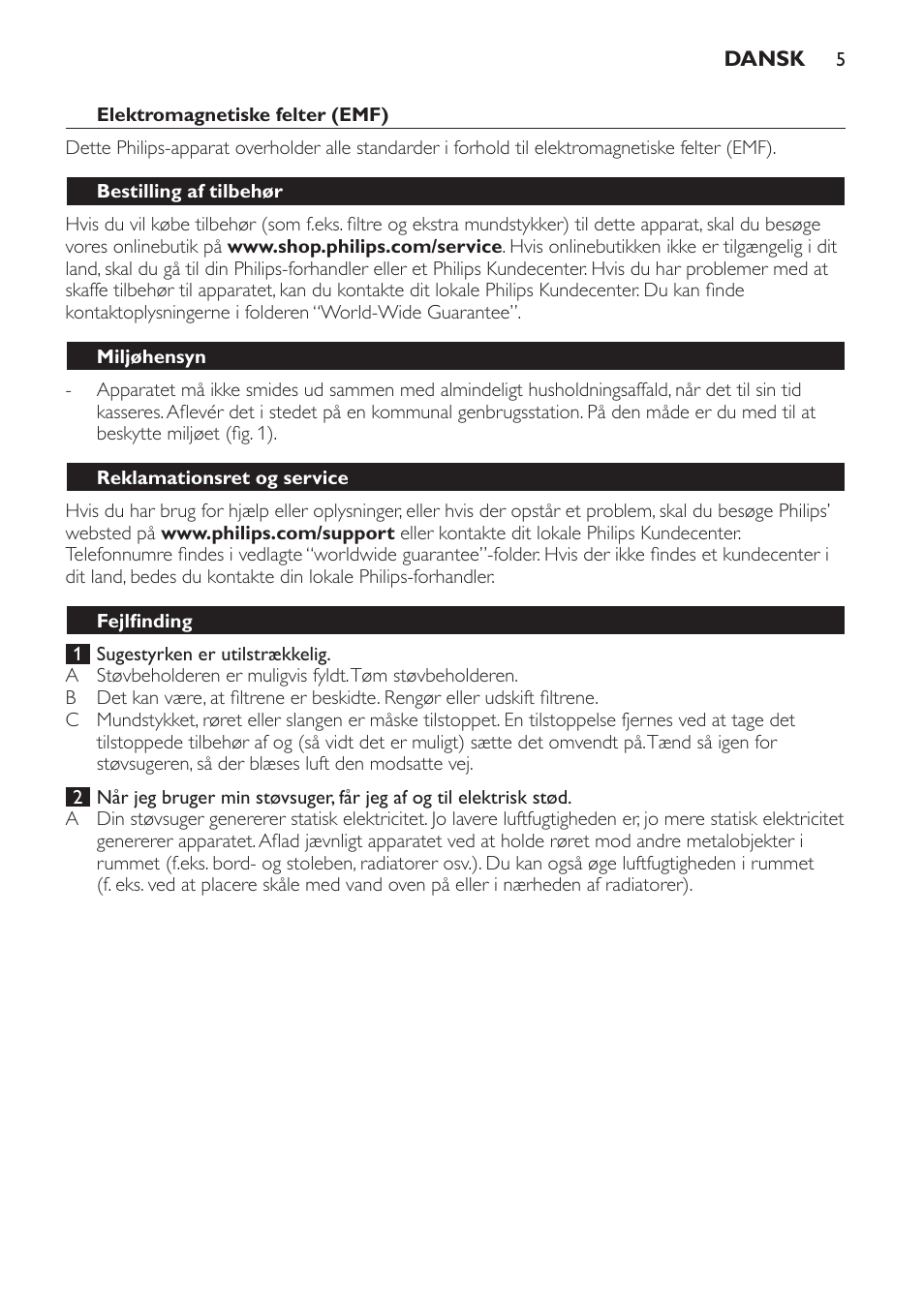 Philips PowerPro Compact Aspirador sin bolsa User Manual | Page 5 / 24