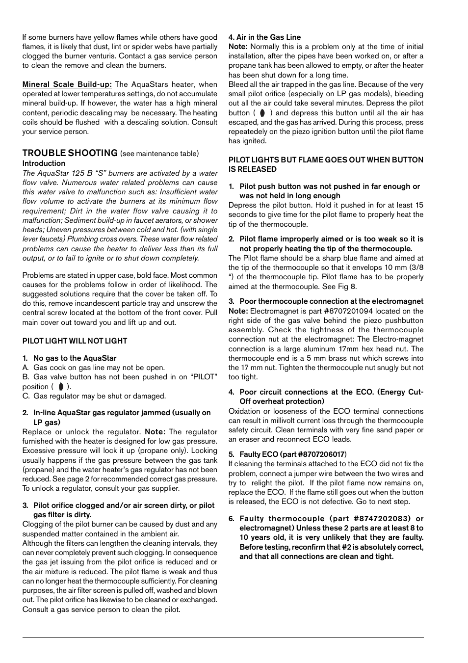 AquaStar 125B NGS User Manual | Page 14 / 24
