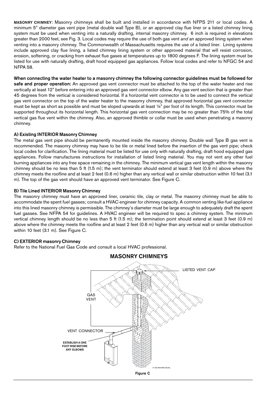 Masonry chimneys | AquaStar 125B NGS User Manual | Page 8 / 24