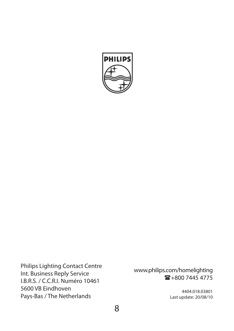Philips InStyle Aplique User Manual | Page 8 / 8