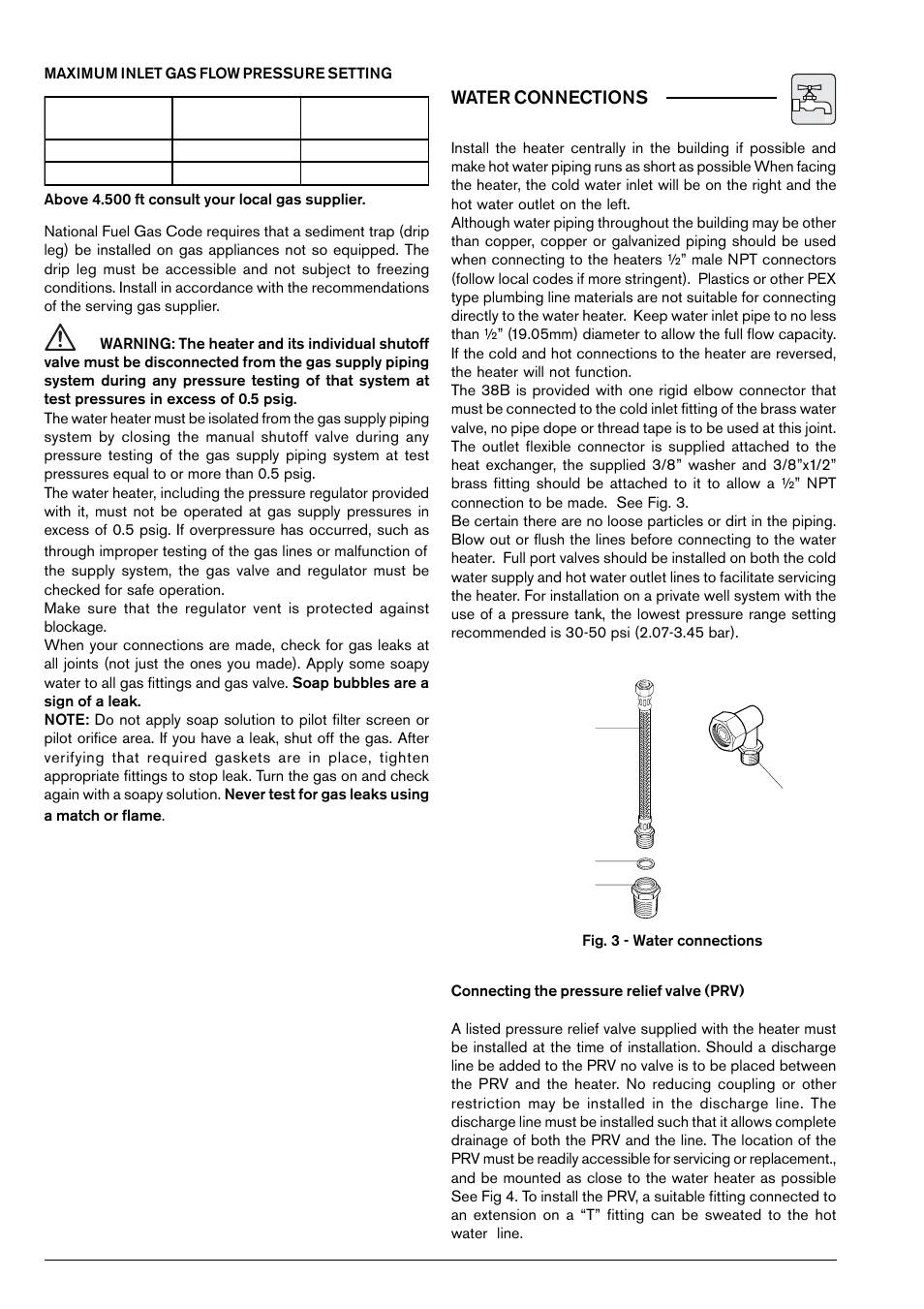 Water connections | AquaStar NG User Manual | Page 10 / 24