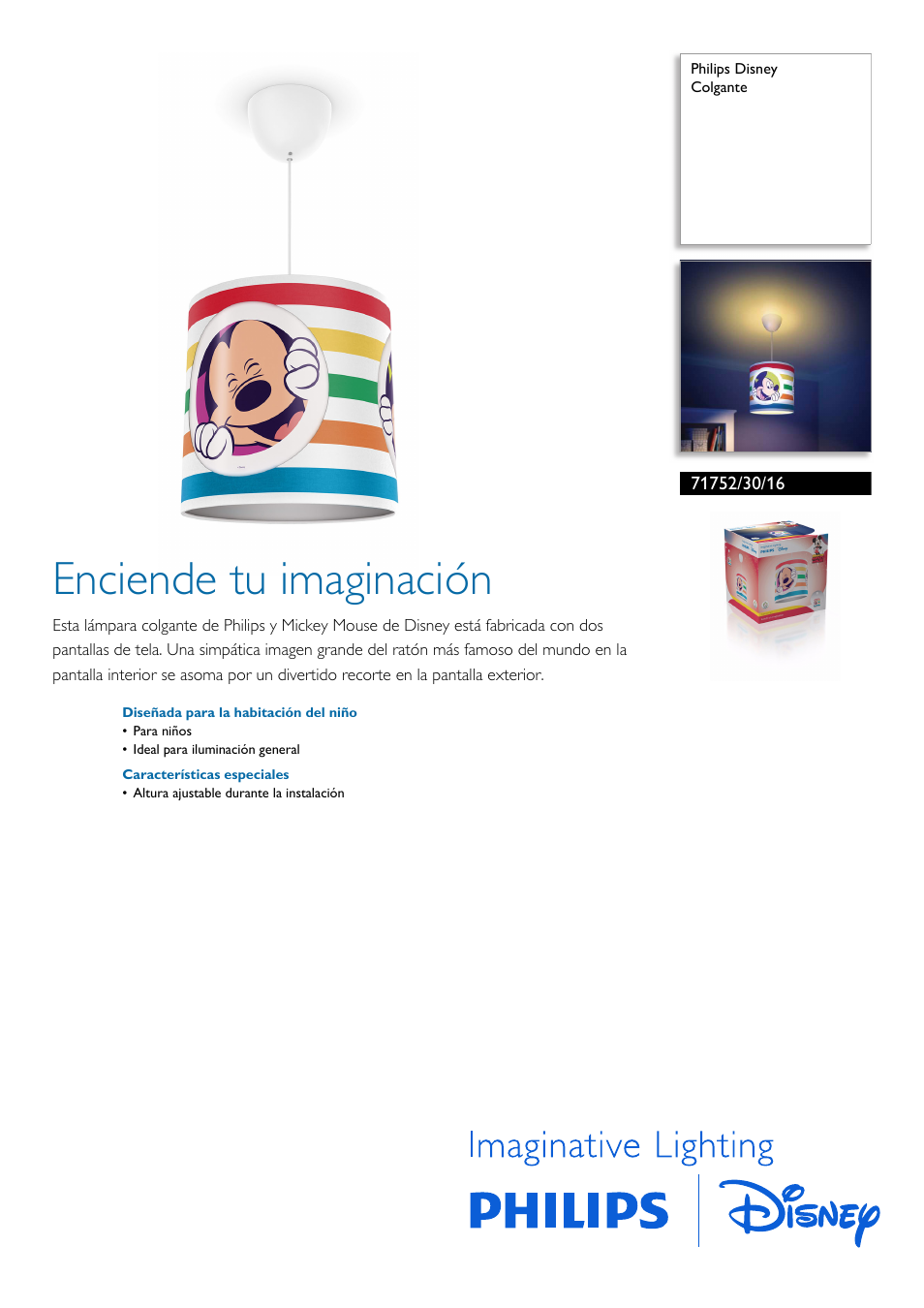 Philips Disney Colgante User Manual | 2 pages