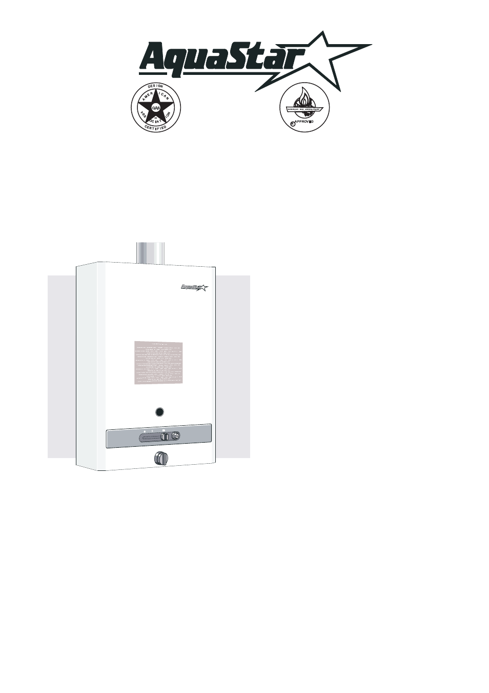 AquaStar 125B LP User Manual | 16 pages