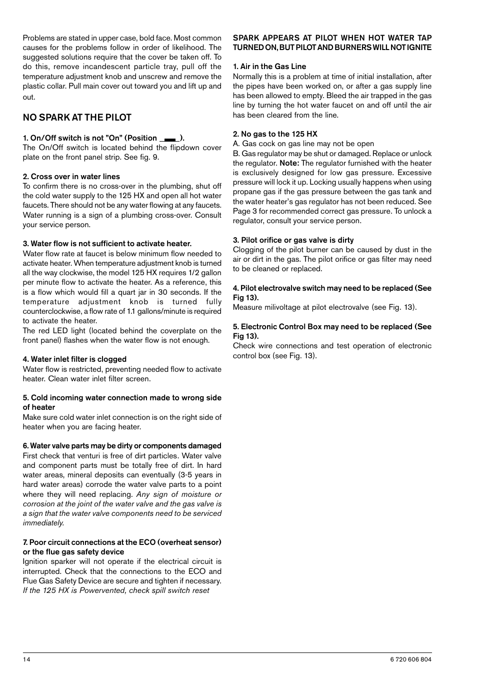 AquaStar 125HXNG User Manual | Page 14 / 24