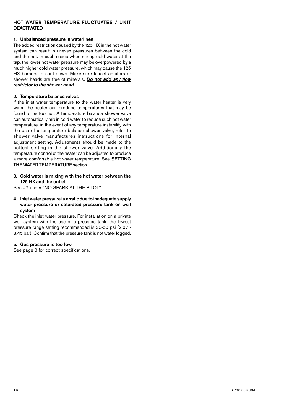 AquaStar 125HXNG User Manual | Page 16 / 24