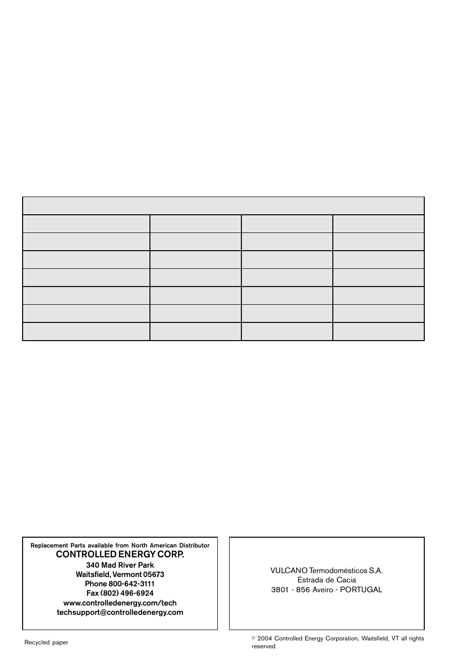 Controlled energy corp | AquaStar 125HXNG User Manual | Page 24 / 24