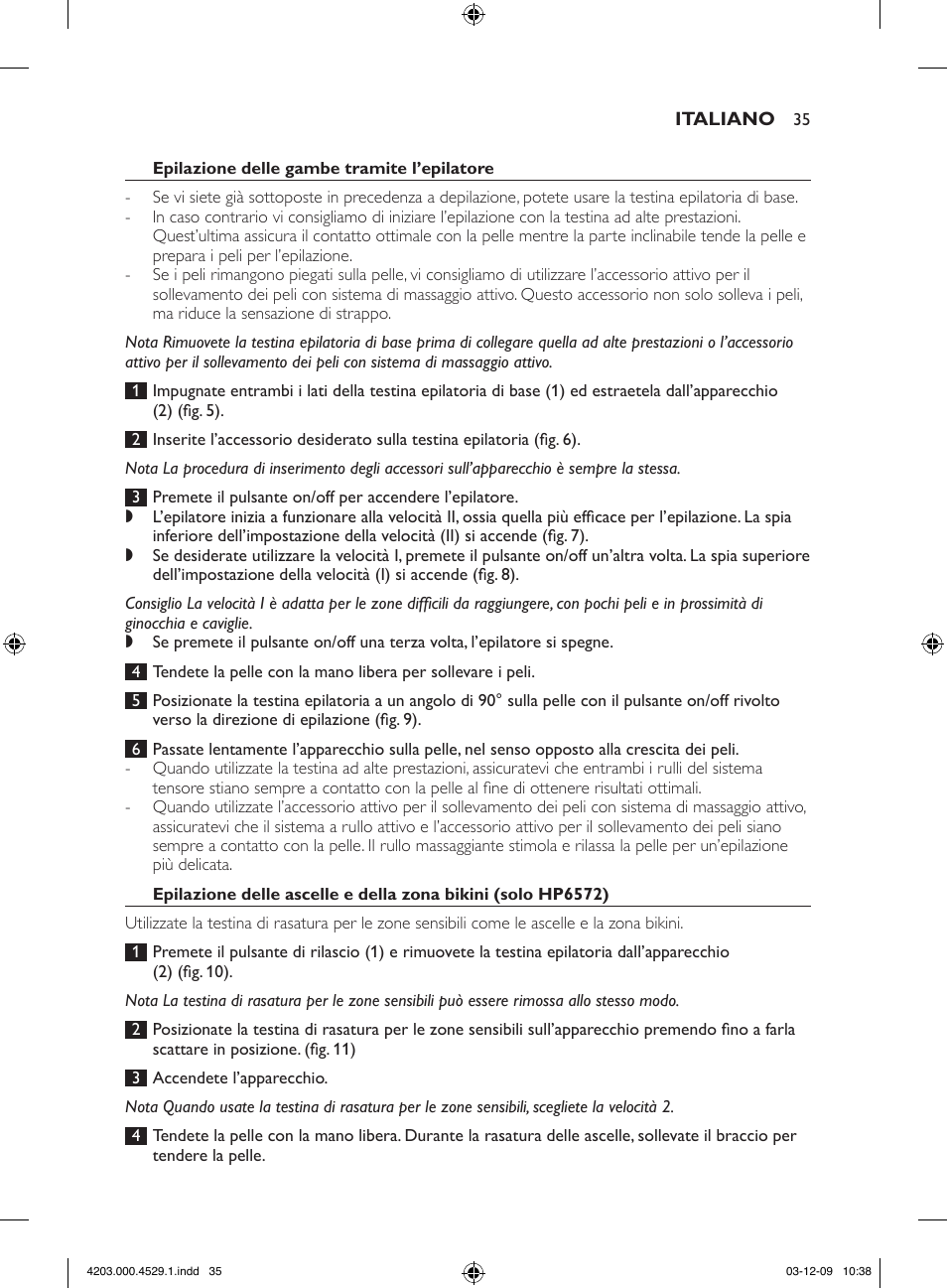 Philips SatinPerfect Depiladora User Manual | Page 35 / 68