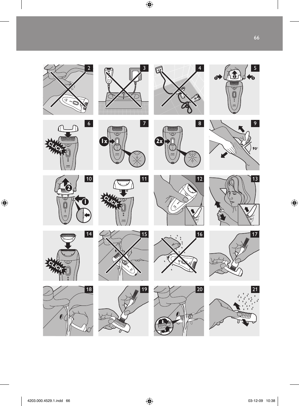 Philips SatinPerfect Depiladora User Manual | Page 66 / 68