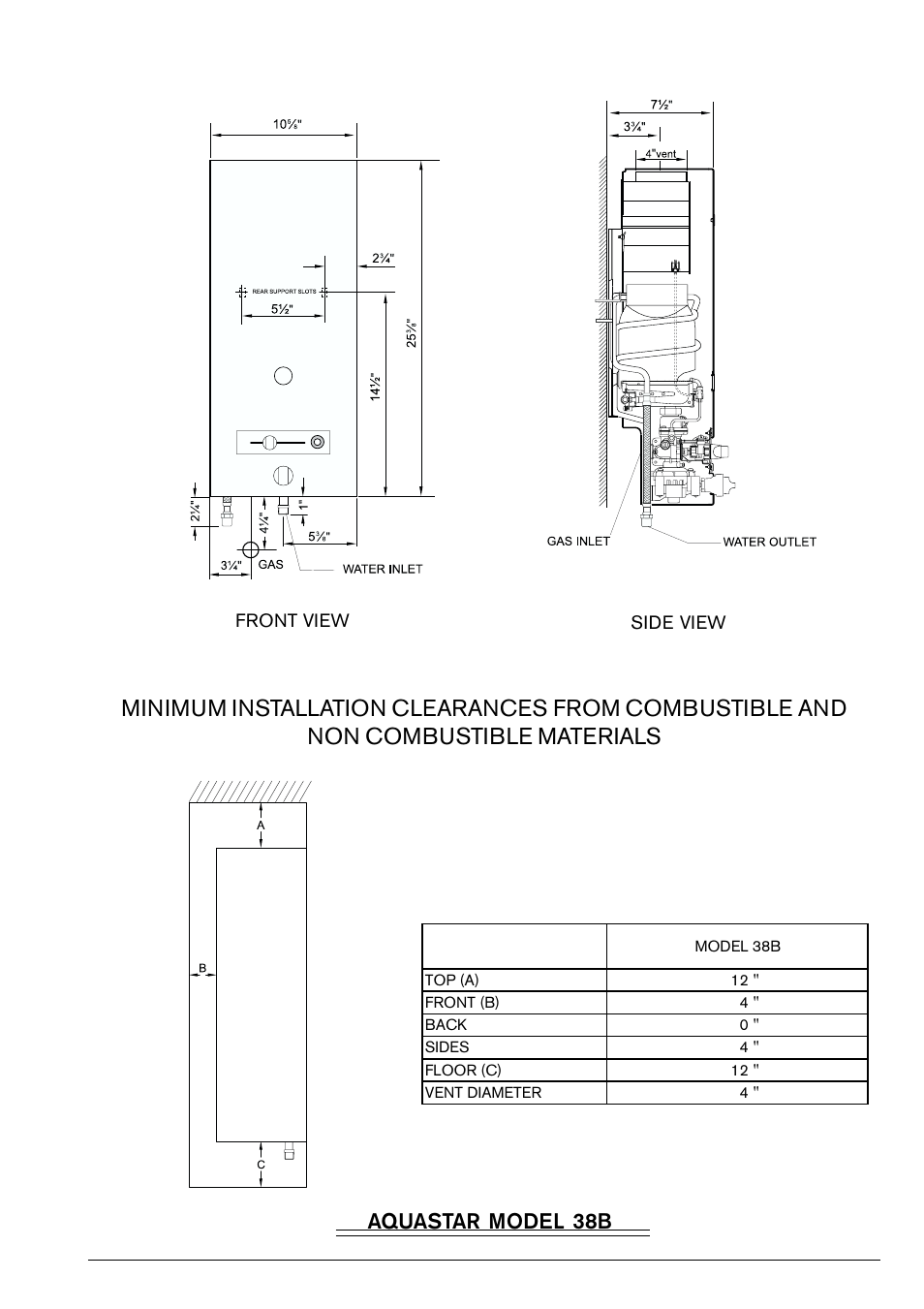 Aquastar model 38b | AquaStar 38B LP User Manual | Page 3 / 24