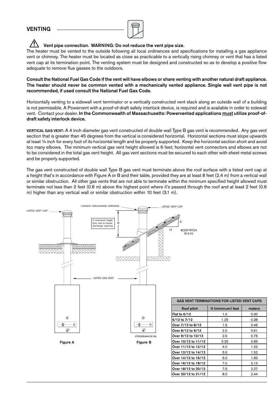 Venting | AquaStar 38B LP User Manual | Page 7 / 24