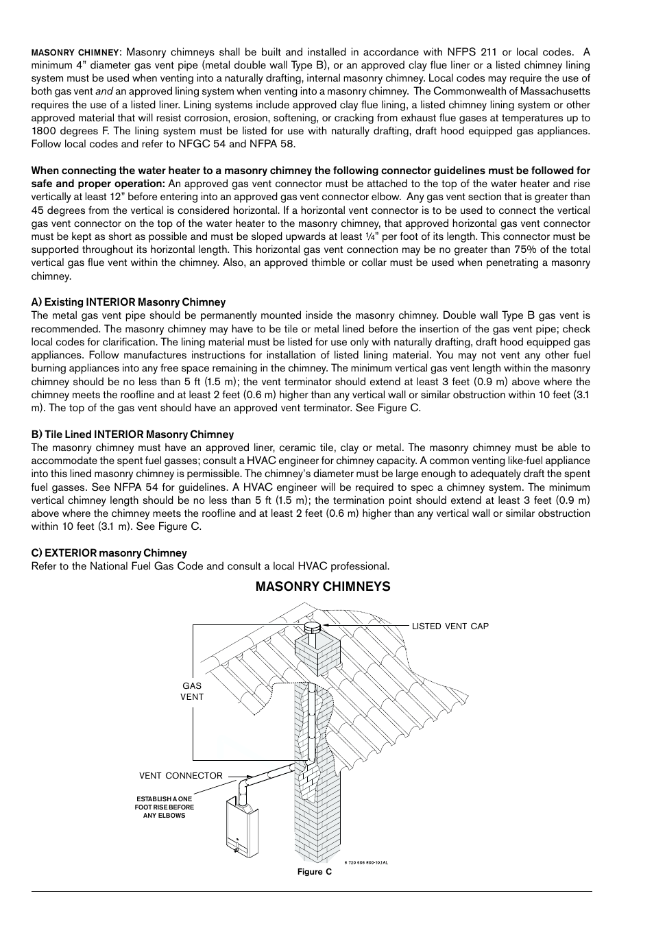 Masonry chimneys | AquaStar 38B LP User Manual | Page 8 / 24