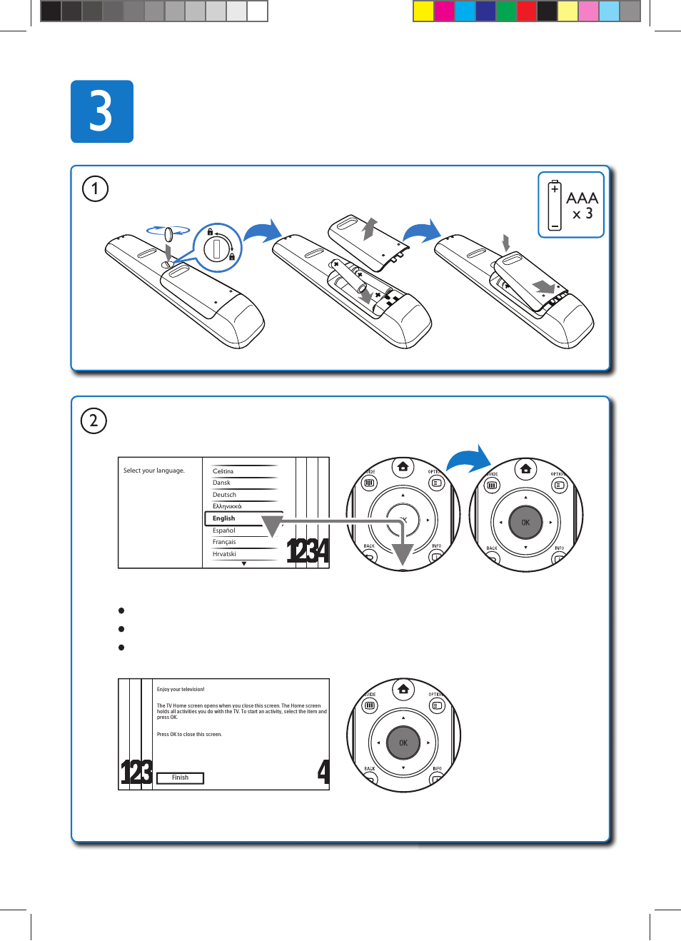 Aaa x 3 | Philips TV LCD User Manual | Page 5 / 12