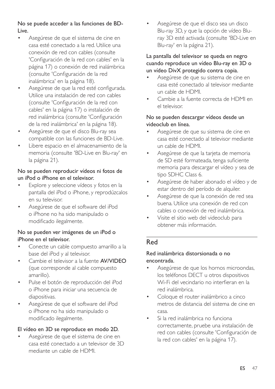 Philips Fidelio Immersive Sound Sistema de cine en casa 5.1 User Manual | Page 49 / 58