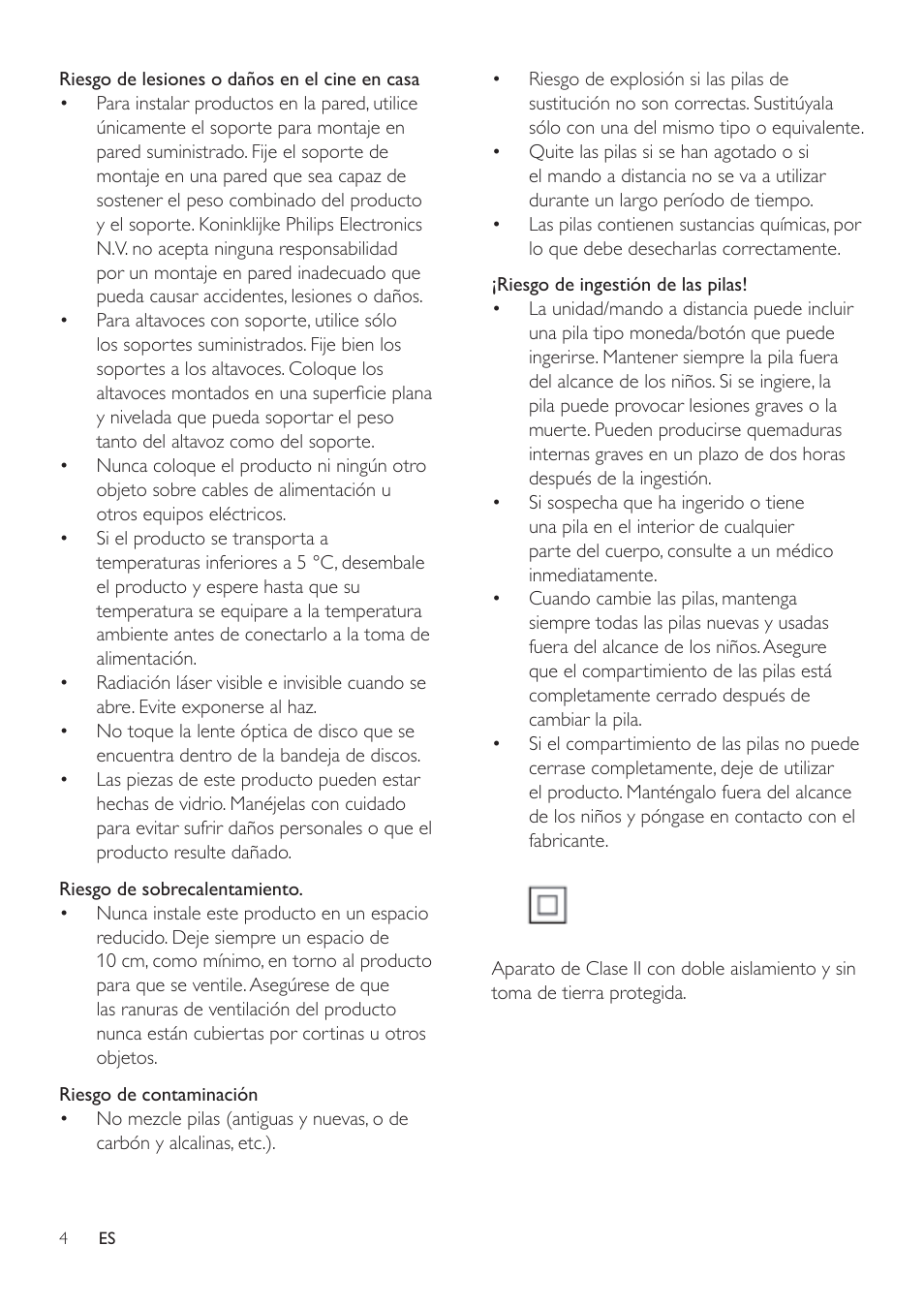 Philips Fidelio Immersive Sound Sistema de cine en casa 5.1 User Manual | Page 6 / 58