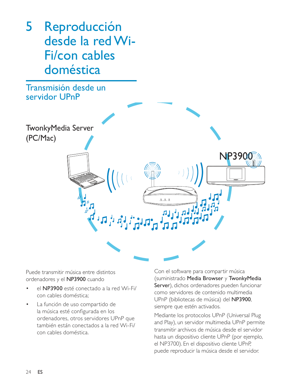 Philips Streamium Sistema Hi-Fi inalámbrico para Android™ User Manual | Page 23 / 55