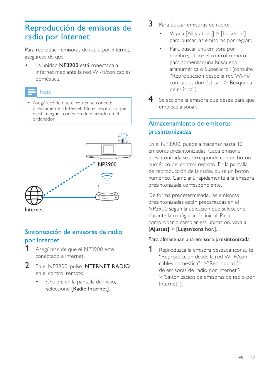 Philips Streamium Sistema Hi-Fi inalámbrico para Android™ User Manual | Page 26 / 55