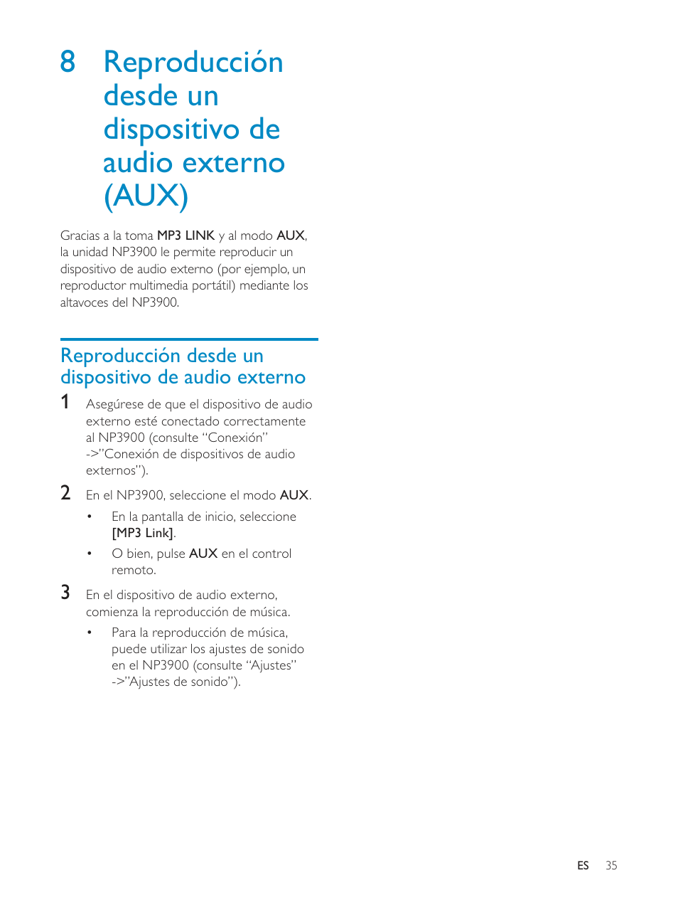 Philips Streamium Sistema Hi-Fi inalámbrico para Android™ User Manual | Page 34 / 55