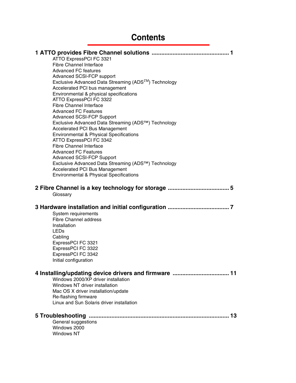 ATTO Technology ExpressPCI FC 3321 User Manual | Page 3 / 23
