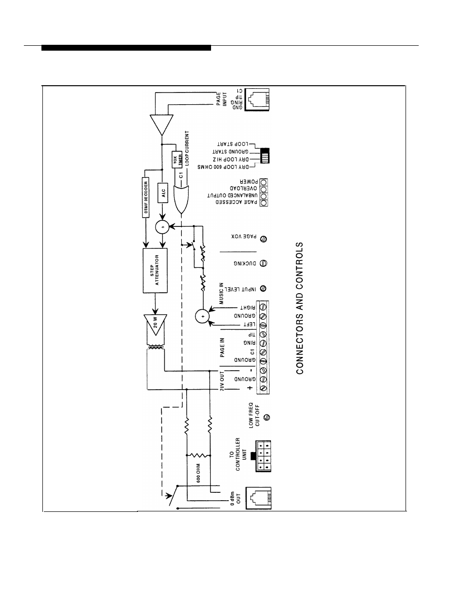 Electrical block diagram, 1. amplicenter electrical block diagram | AT&T PagePac Plus AmpliCenter User Manual | Page 40 / 48