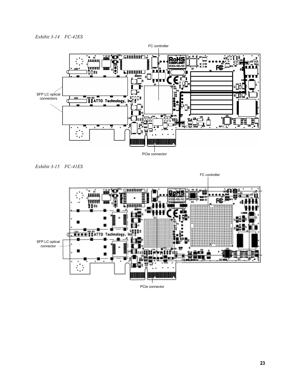 Exhibit 3-14 fc-42es, Exhibit 3-15 fc-41es | ATTO Technology FC-44ES User Manual | Page 27 / 46