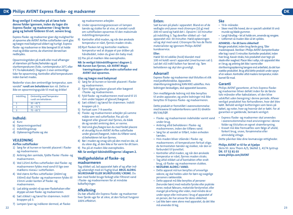 Philips avent express flaske- og madvarmer | Philips AVENT Calienta biberón y comida eléctrico User Manual | Page 12 / 18