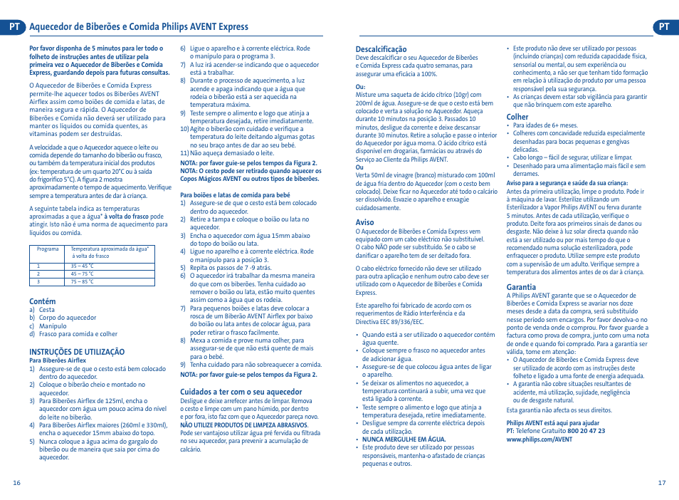 Philips AVENT Calienta biberón y comida eléctrico User Manual | Page 9 / 18