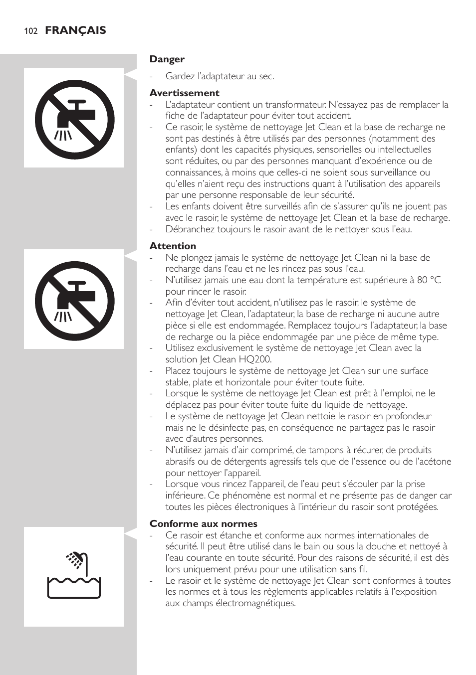 Philips SHAVER Series 9000 SensoTouch afeitadora eléctrica en húmedo y seco User Manual | Page 102 / 320