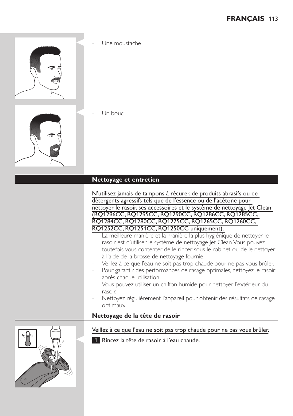 Philips SHAVER Series 9000 SensoTouch afeitadora eléctrica en húmedo y seco User Manual | Page 113 / 320