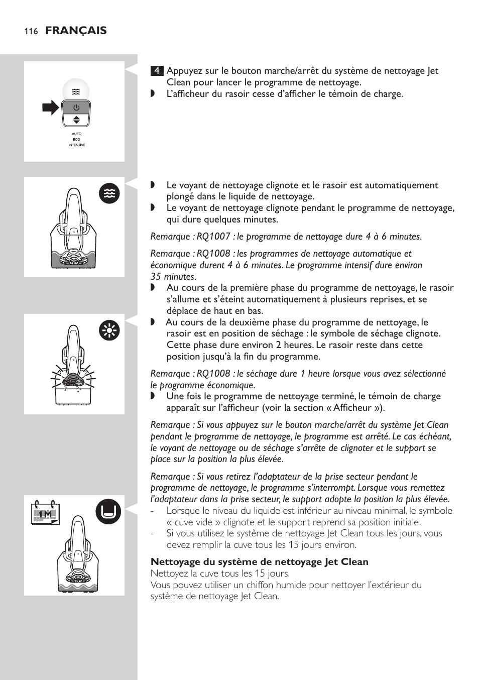 Philips SHAVER Series 9000 SensoTouch afeitadora eléctrica en húmedo y seco User Manual | Page 116 / 320