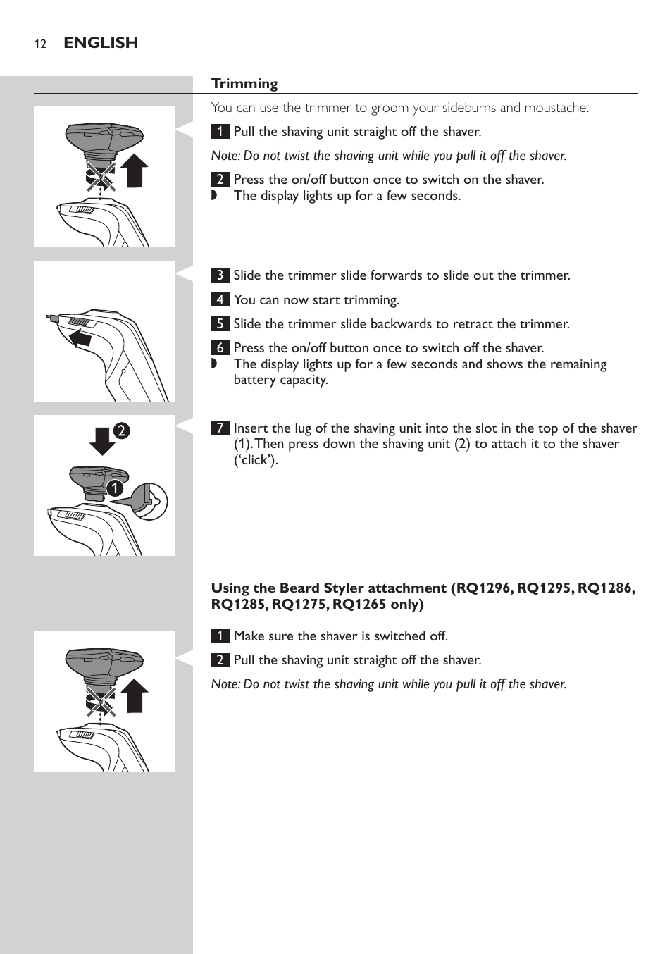 Philips SHAVER Series 9000 SensoTouch afeitadora eléctrica en húmedo y seco User Manual | Page 12 / 320