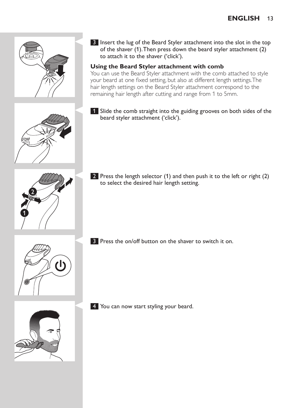 Philips SHAVER Series 9000 SensoTouch afeitadora eléctrica en húmedo y seco User Manual | Page 13 / 320