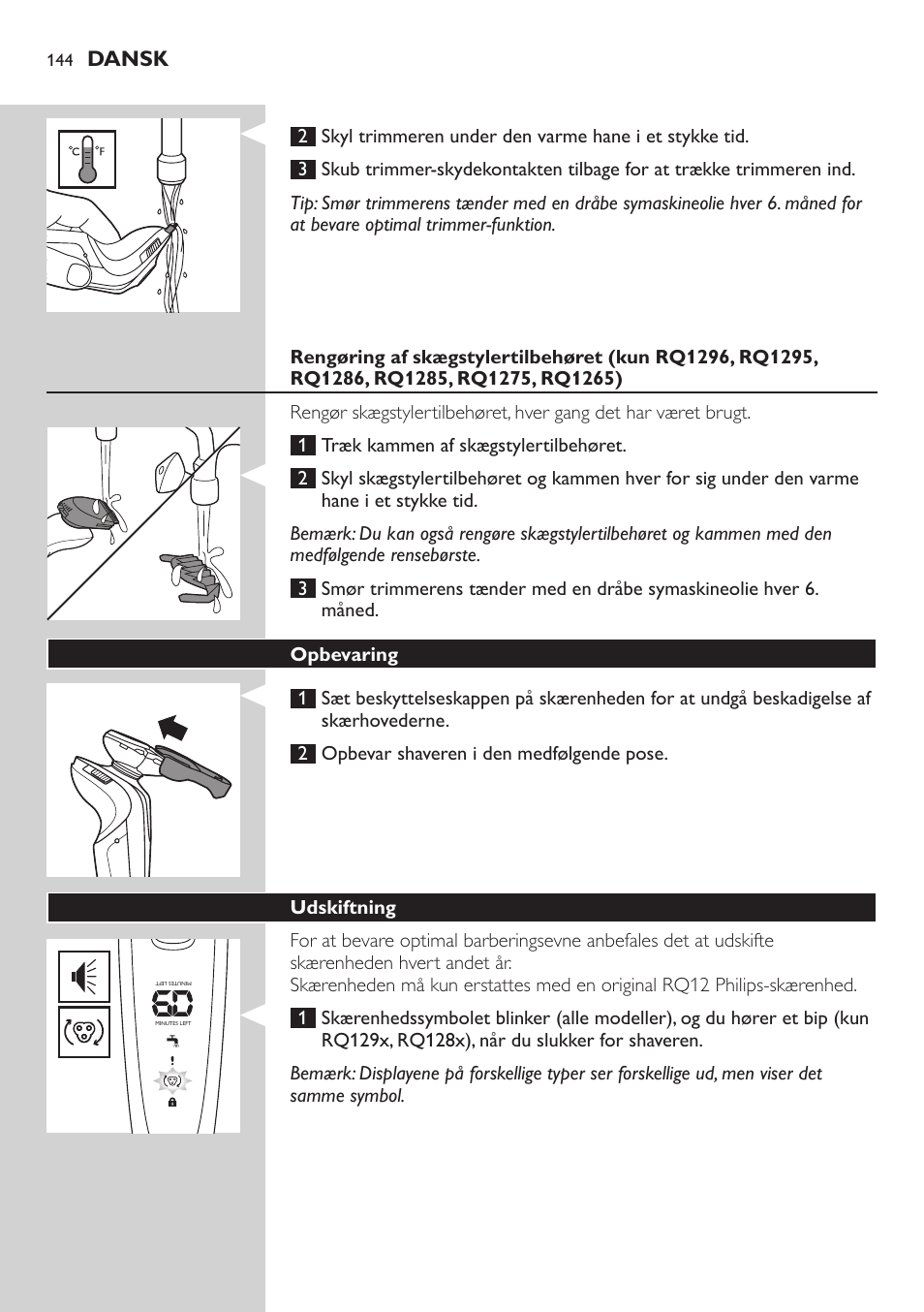 Philips SHAVER Series 9000 SensoTouch afeitadora eléctrica en húmedo y seco User Manual | Page 144 / 320