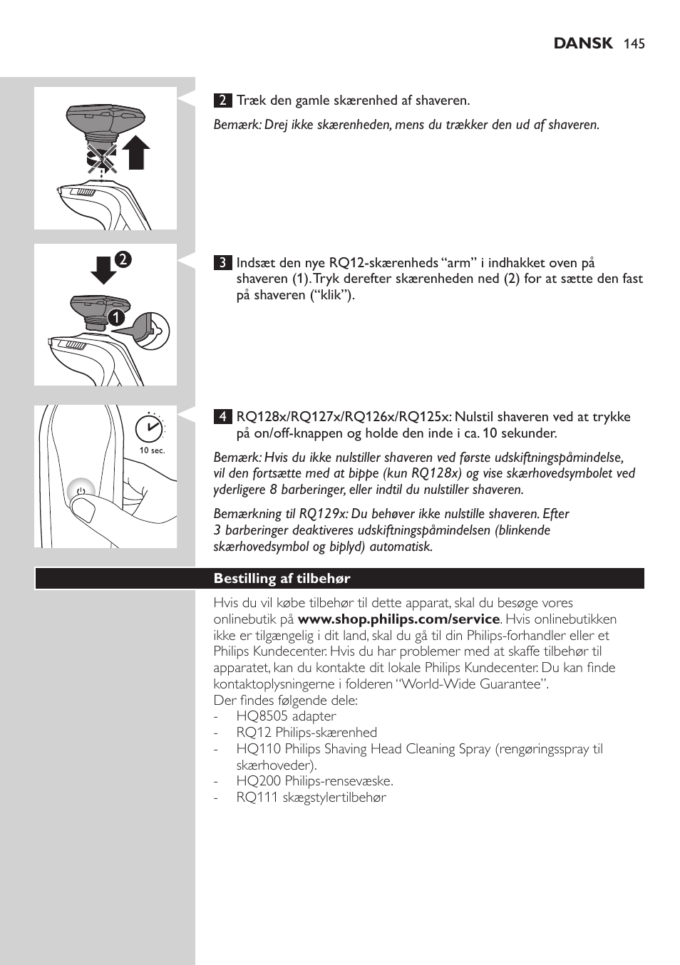 Philips SHAVER Series 9000 SensoTouch afeitadora eléctrica en húmedo y seco User Manual | Page 145 / 320