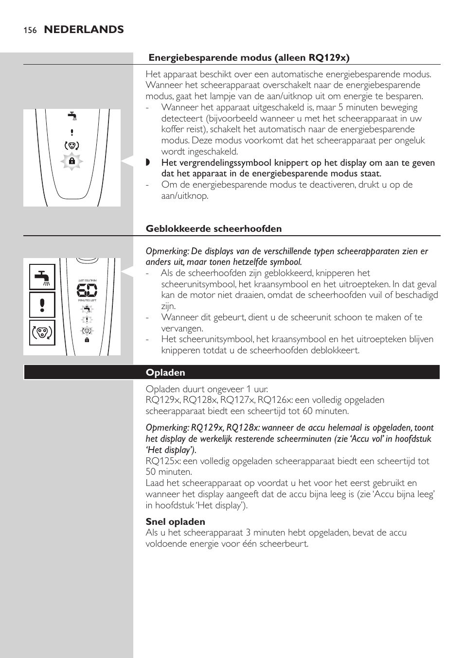 Philips SHAVER Series 9000 SensoTouch afeitadora eléctrica en húmedo y seco User Manual | Page 156 / 320