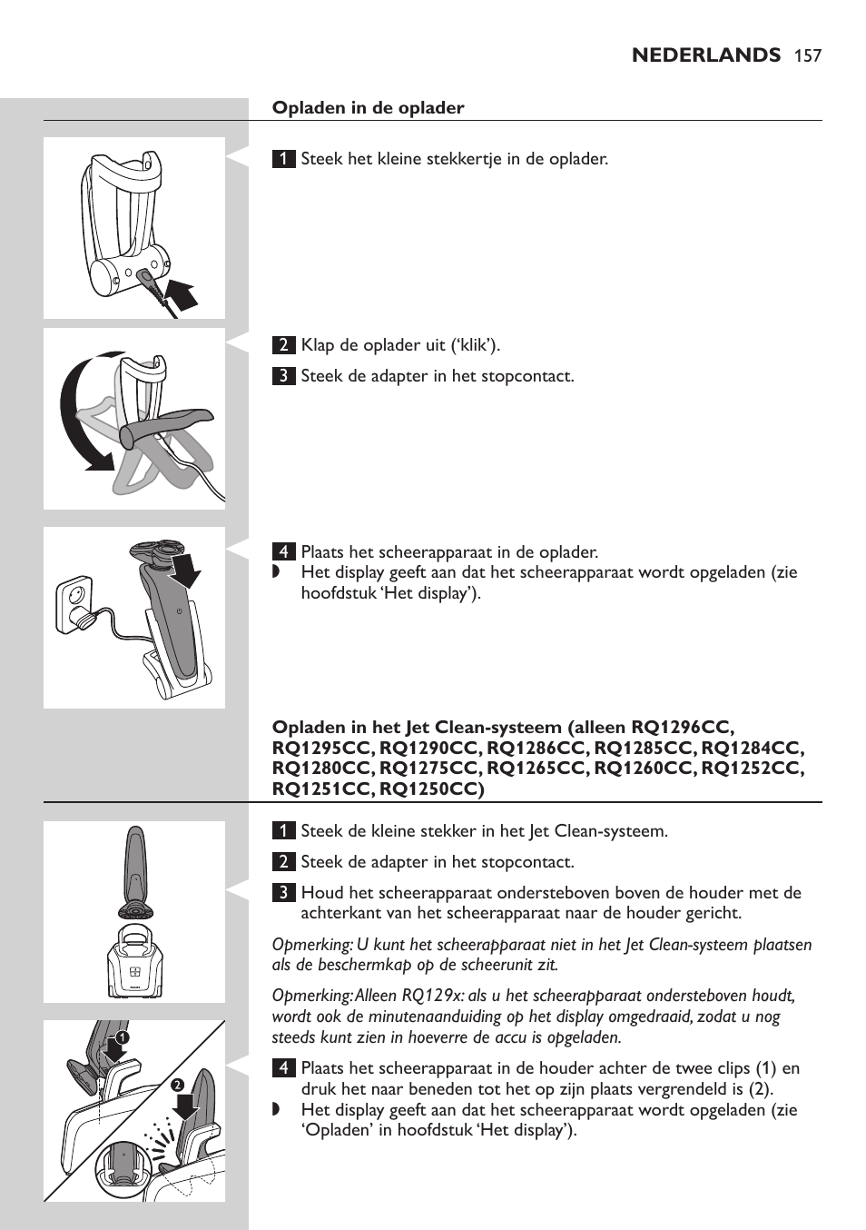 Philips SHAVER Series 9000 SensoTouch afeitadora eléctrica en húmedo y seco User Manual | Page 157 / 320