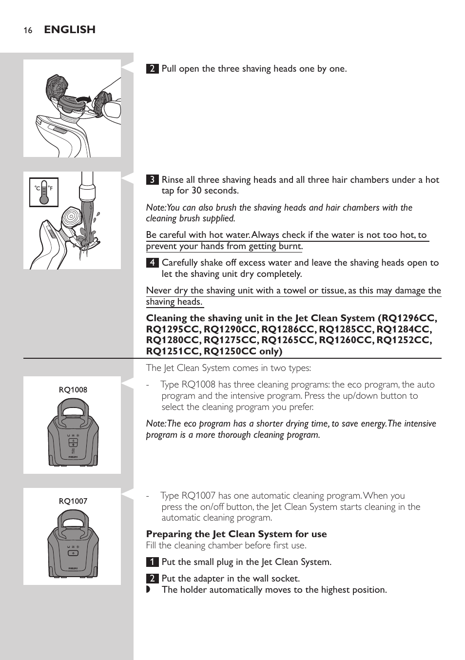 Philips SHAVER Series 9000 SensoTouch afeitadora eléctrica en húmedo y seco User Manual | Page 16 / 320