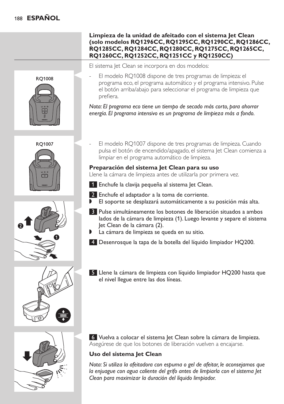 Philips SHAVER Series 9000 SensoTouch afeitadora eléctrica en húmedo y seco User Manual | Page 188 / 320