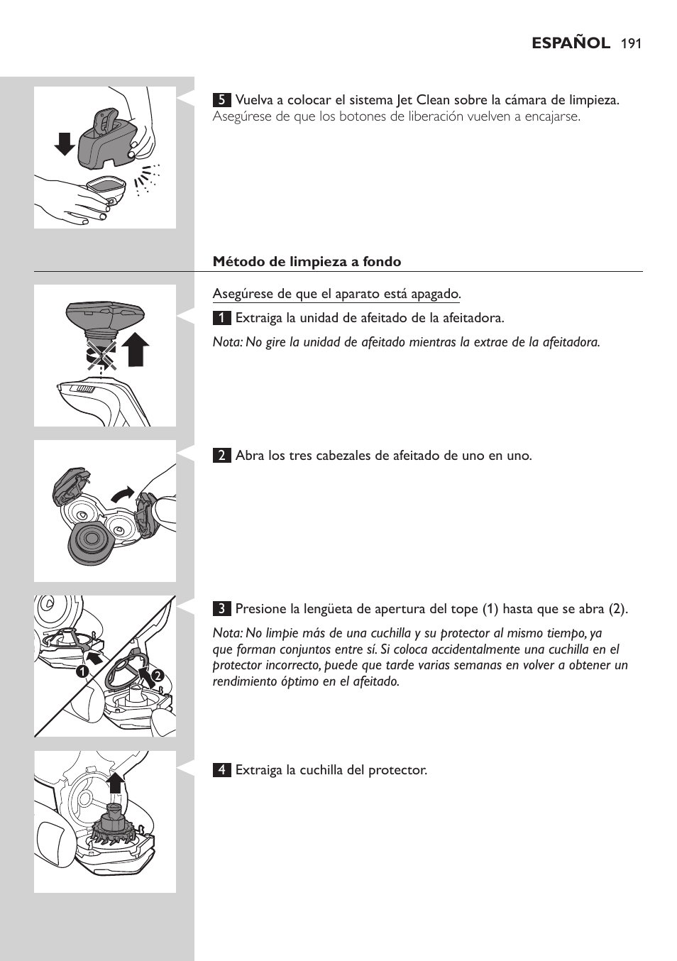 Philips SHAVER Series 9000 SensoTouch afeitadora eléctrica en húmedo y seco User Manual | Page 191 / 320