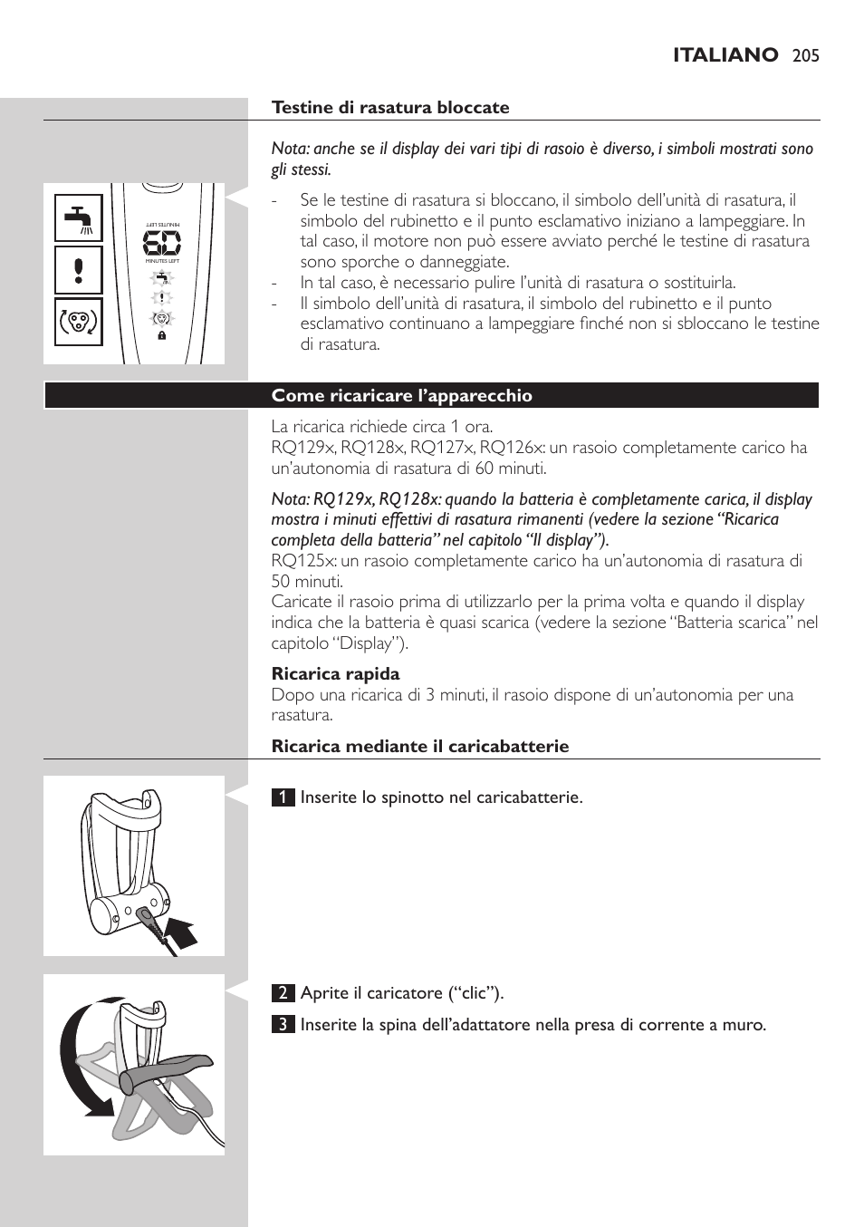 Philips SHAVER Series 9000 SensoTouch afeitadora eléctrica en húmedo y seco User Manual | Page 205 / 320