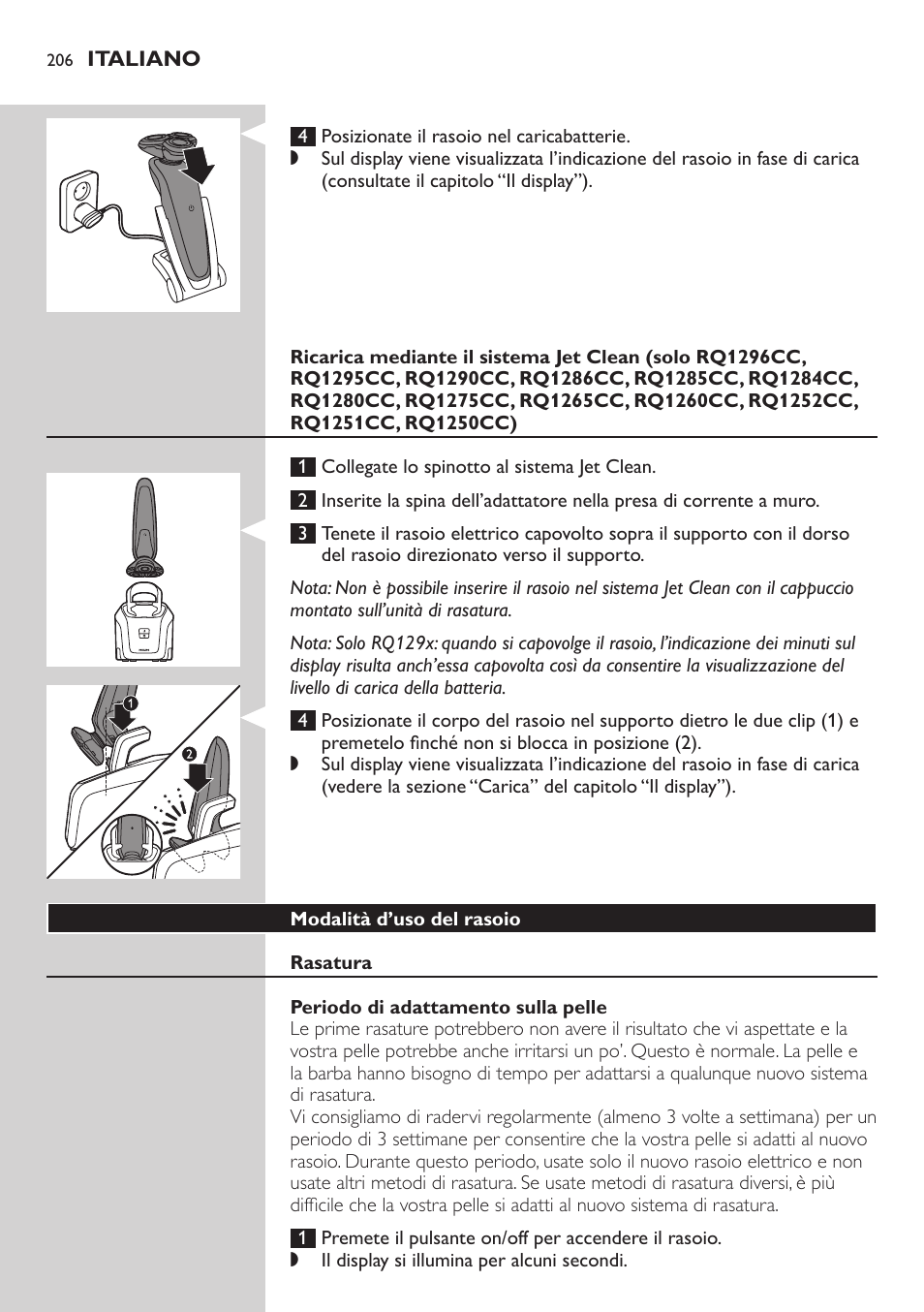 Philips SHAVER Series 9000 SensoTouch afeitadora eléctrica en húmedo y seco User Manual | Page 206 / 320