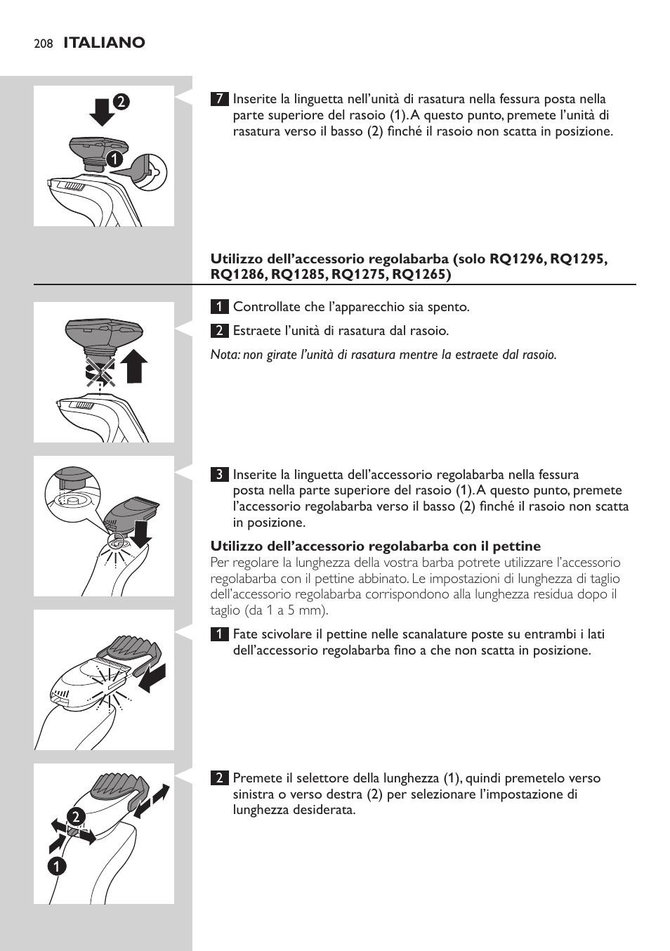 Philips SHAVER Series 9000 SensoTouch afeitadora eléctrica en húmedo y seco User Manual | Page 208 / 320