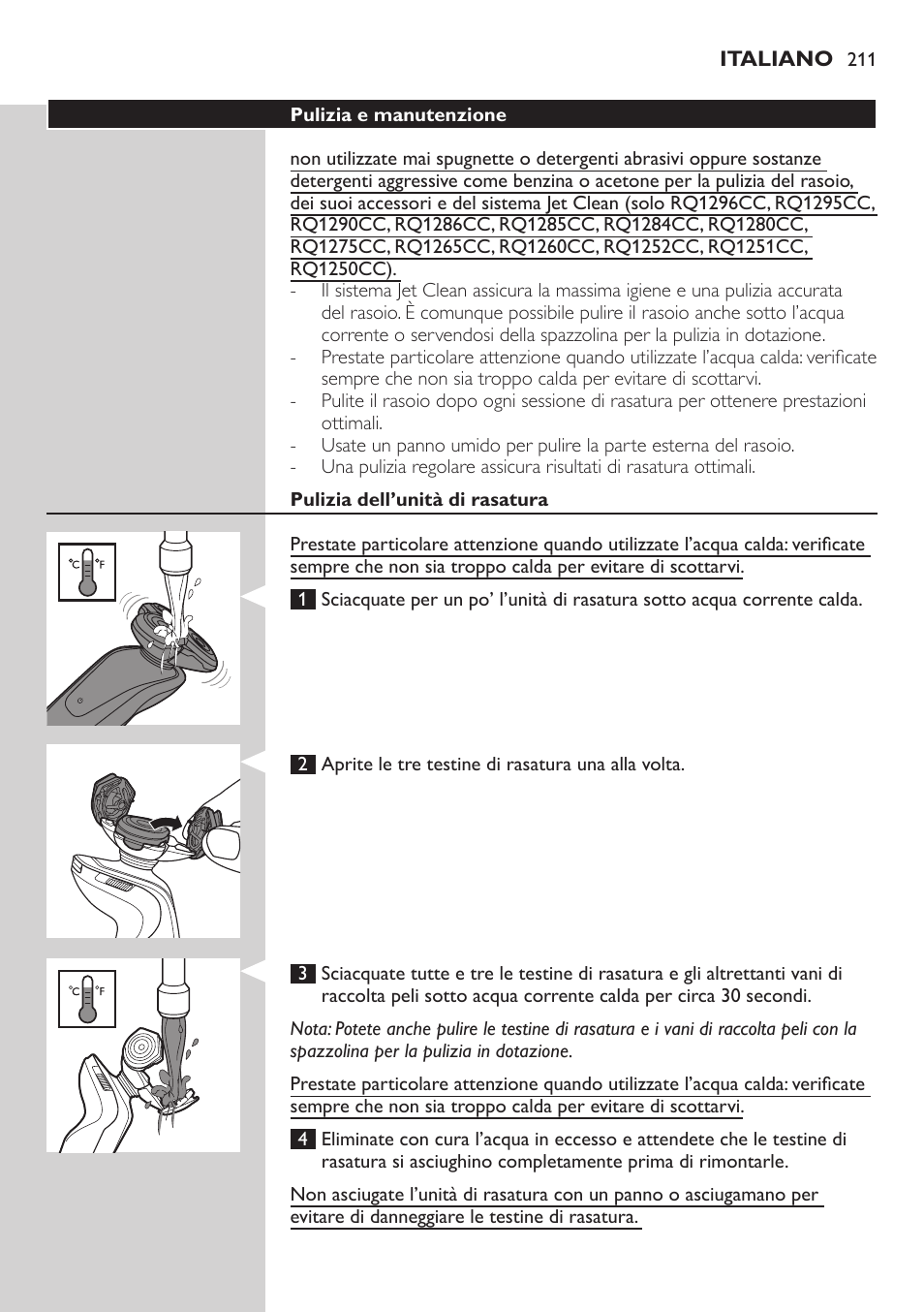 Philips SHAVER Series 9000 SensoTouch afeitadora eléctrica en húmedo y seco User Manual | Page 211 / 320