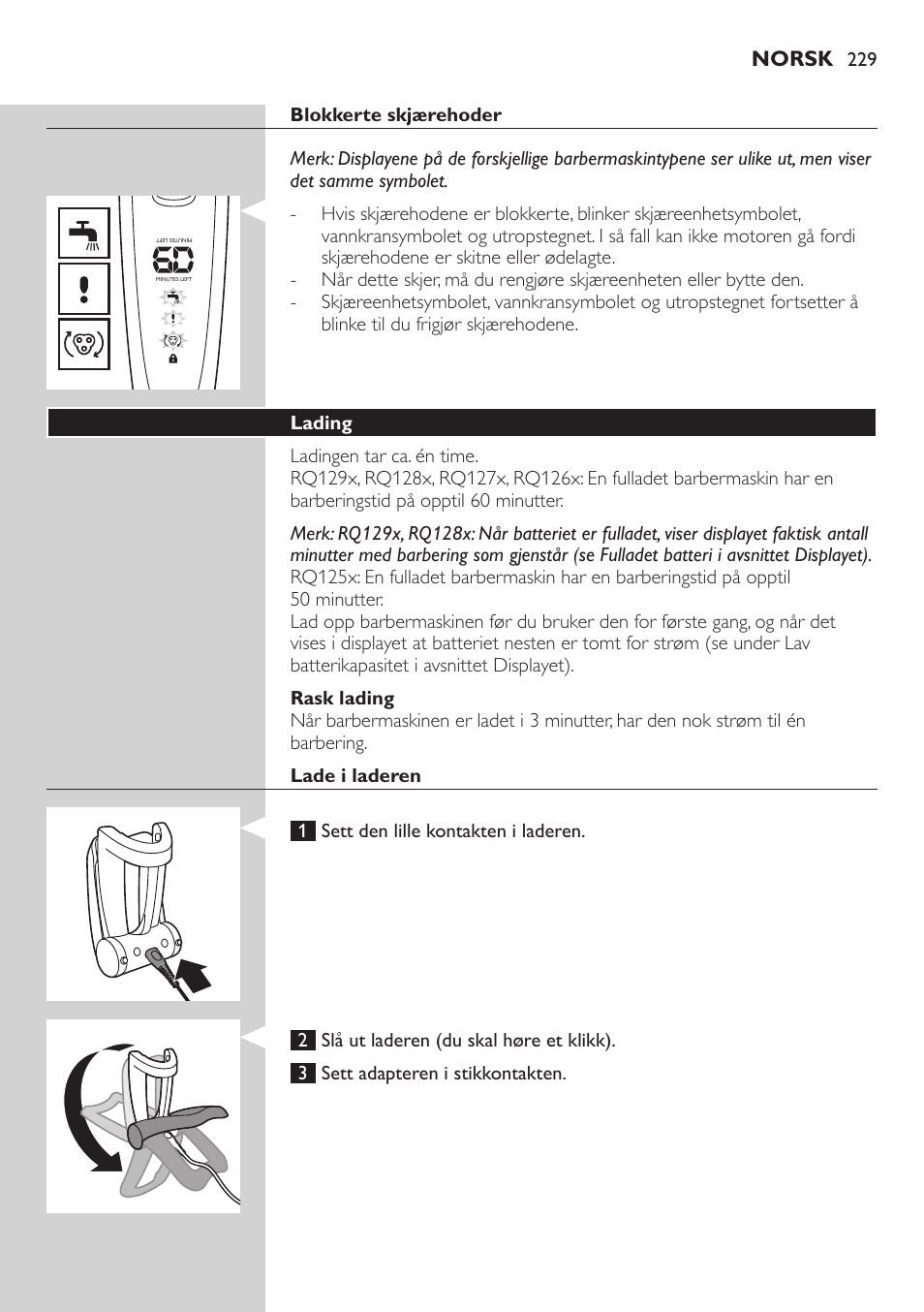 Philips SHAVER Series 9000 SensoTouch afeitadora eléctrica en húmedo y seco User Manual | Page 229 / 320