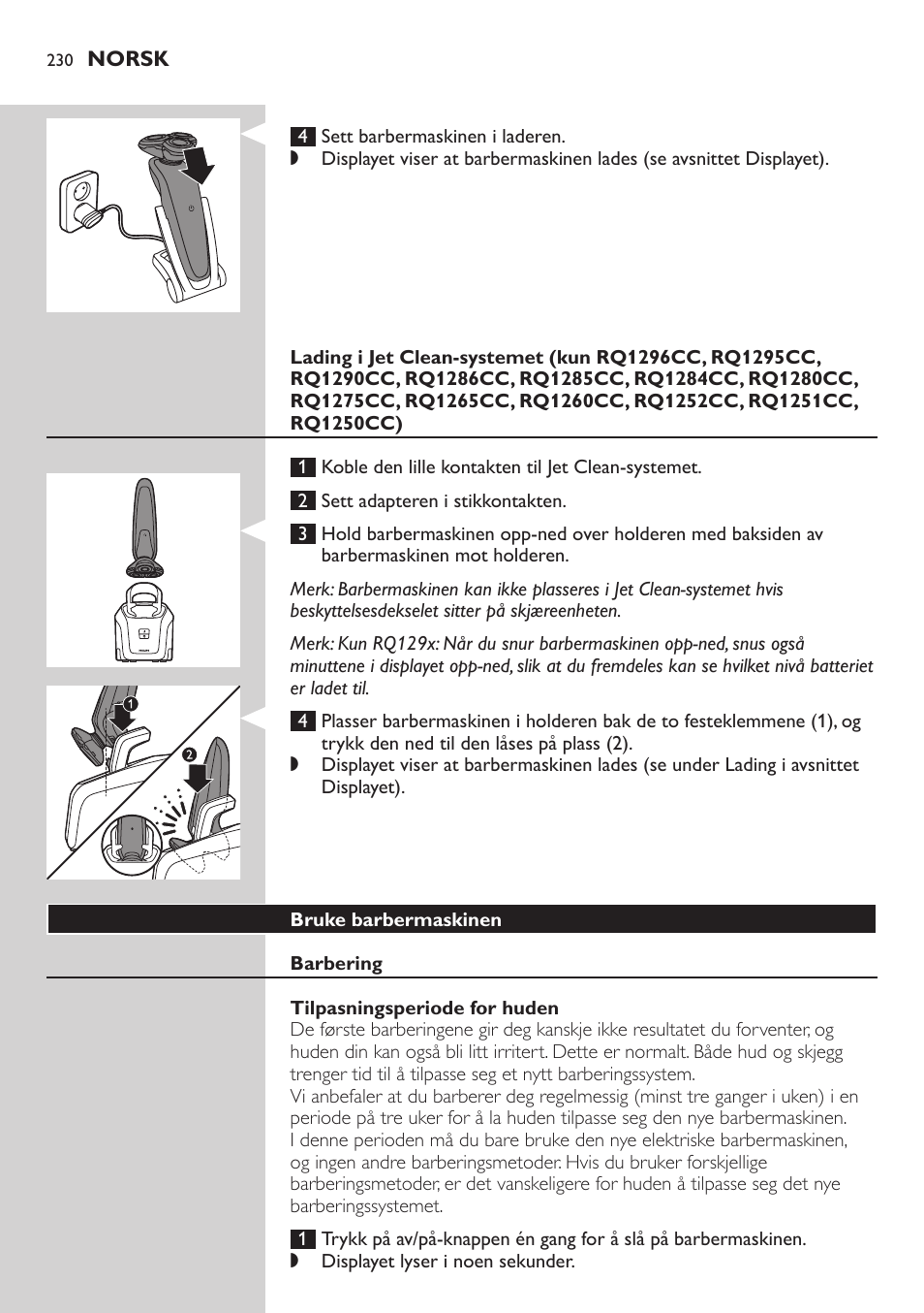 Philips SHAVER Series 9000 SensoTouch afeitadora eléctrica en húmedo y seco User Manual | Page 230 / 320