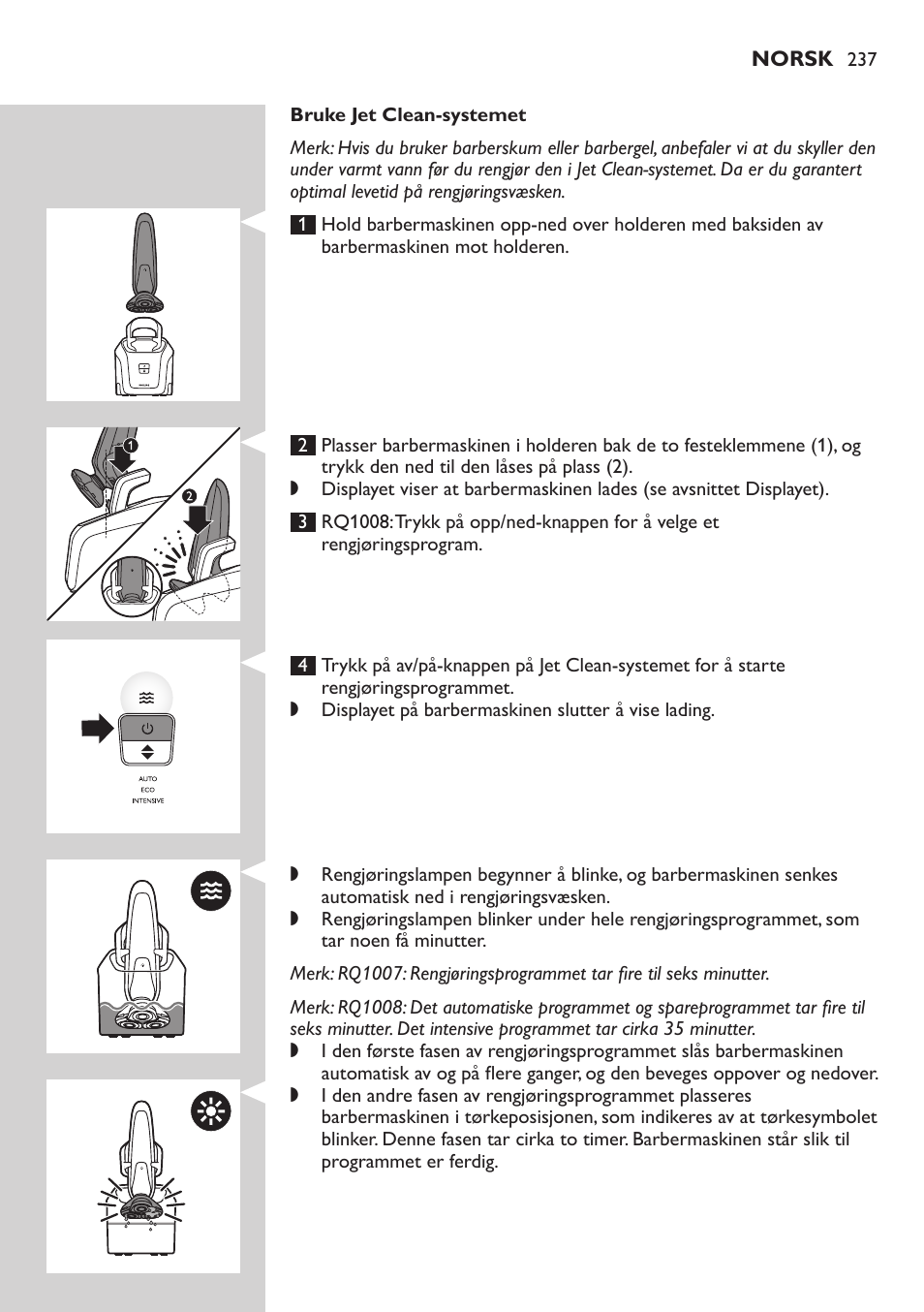 Philips SHAVER Series 9000 SensoTouch afeitadora eléctrica en húmedo y seco User Manual | Page 237 / 320